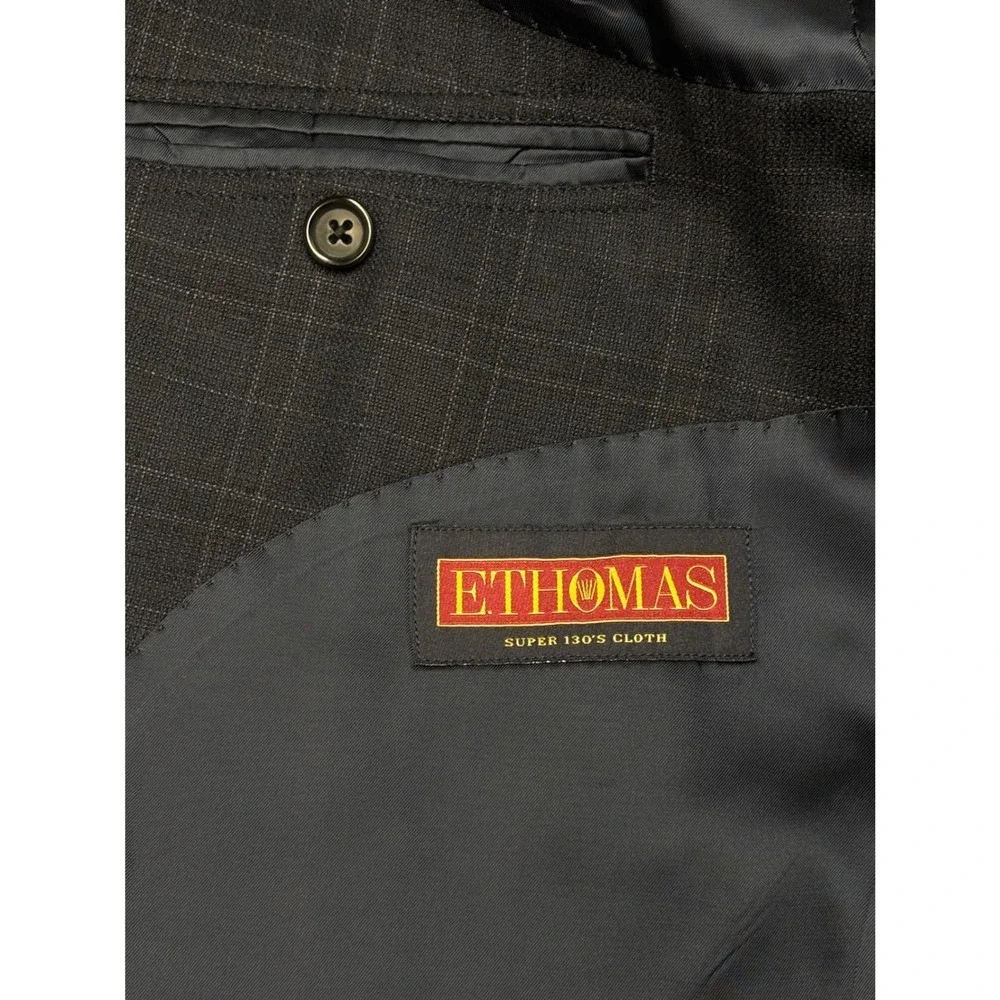 Brooks Brothers 1818 Madison Full Canvas Plaid Ethomas‎ 130 's Wool Blazer 46R